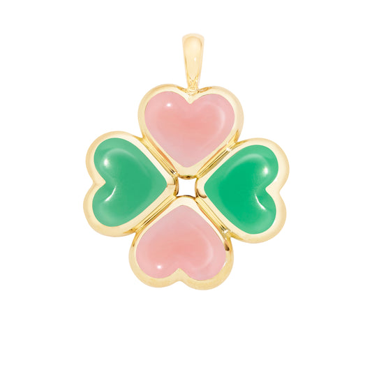 Lucky-charm-choker-yellow-gold-with-chrysoprase-and-pink-opal