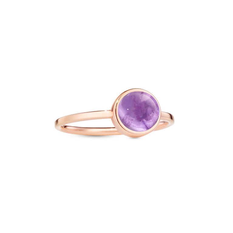 Circle Sticker Ring – Rose Gold Amethyst Circle Sticker Ring – Rose Gold Amethyst