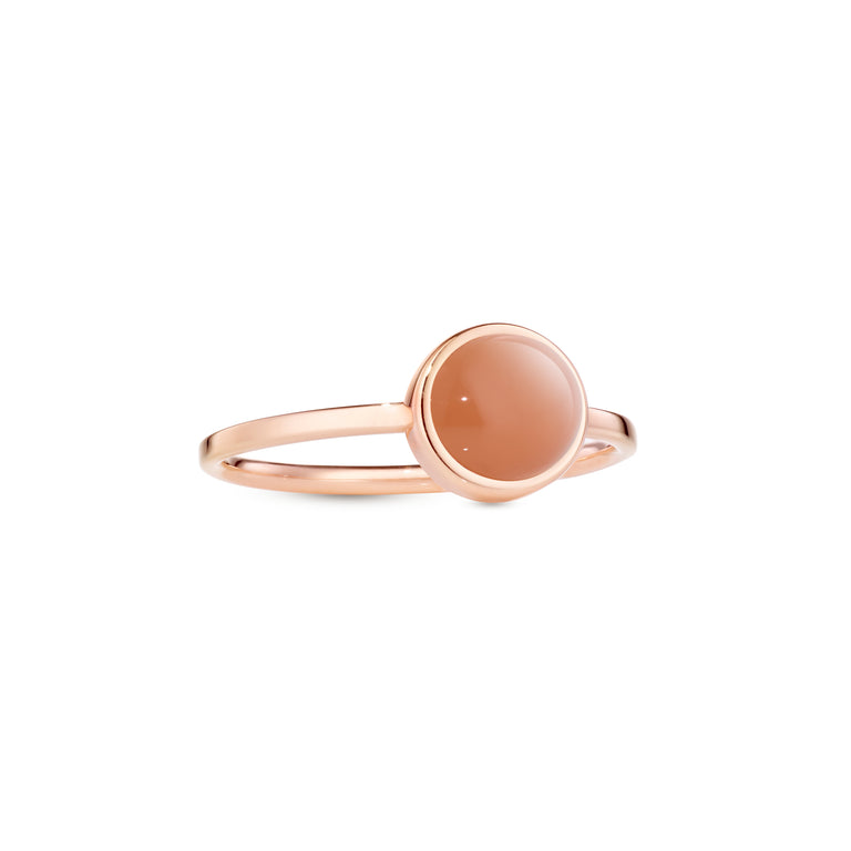 Circle Sticker Ring – Rose Gold Orange Moonstone Circle Sticker Ring – Rose Gold Orange Moonstone