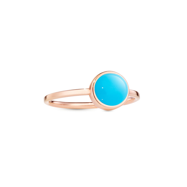 Circle Sticker Ring – Rose Gold Turquoise Circle Sticker Ring – Rose Gold Turquoise