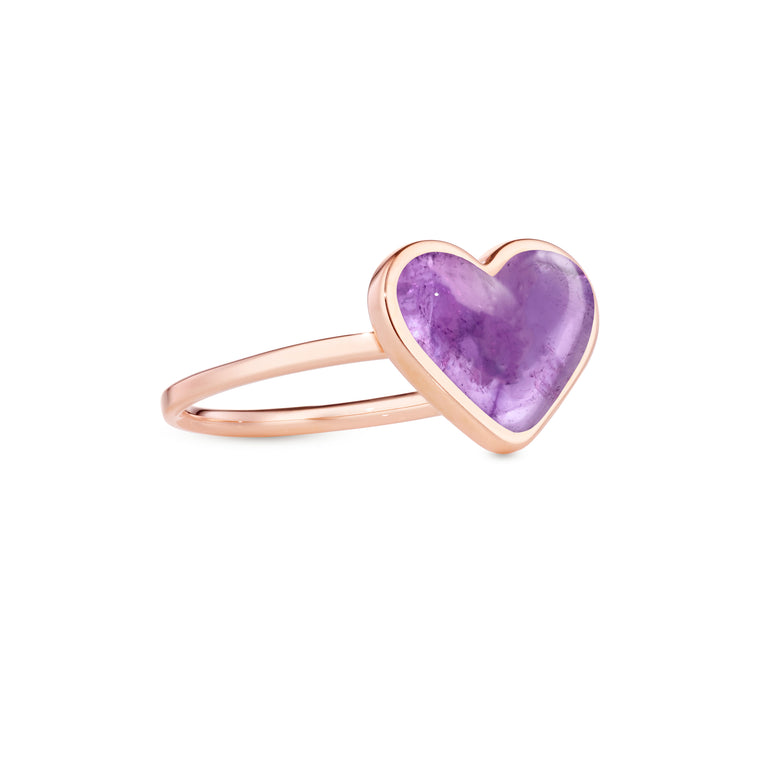 Love Sticker Ring – Rose Gold Amethyst Love Sticker Ring – Rose Gold Amethyst