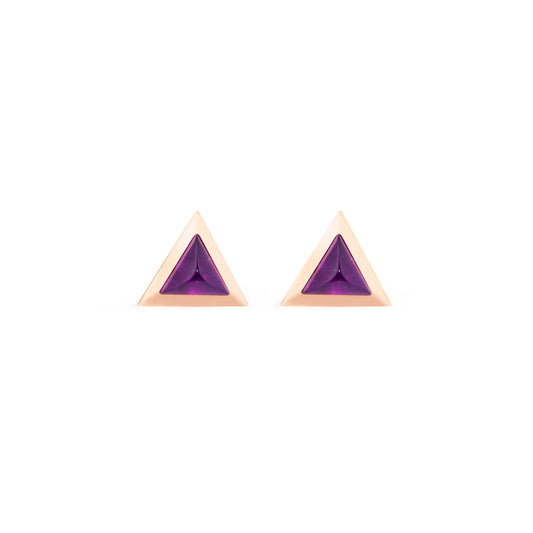 Triangle-sticker-studs-rose-gold-with-amethyst