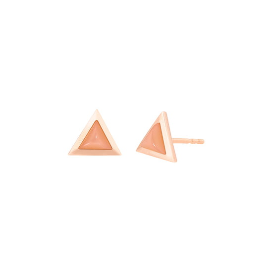Triangle-sticker-studs-rose-gold-with-orange-moonstone