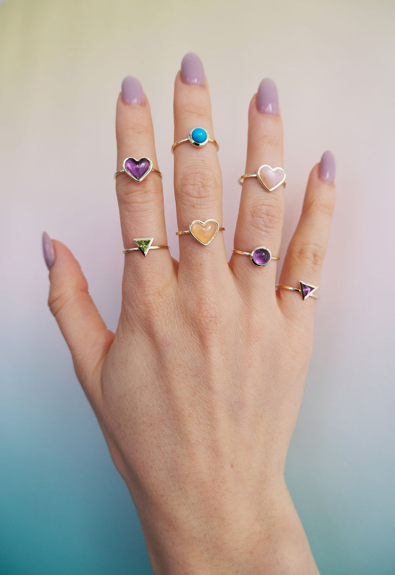 Love Sticker Ring – Rose Gold Turquoise Love Sticker Ring – Rose Gold Turquoise
