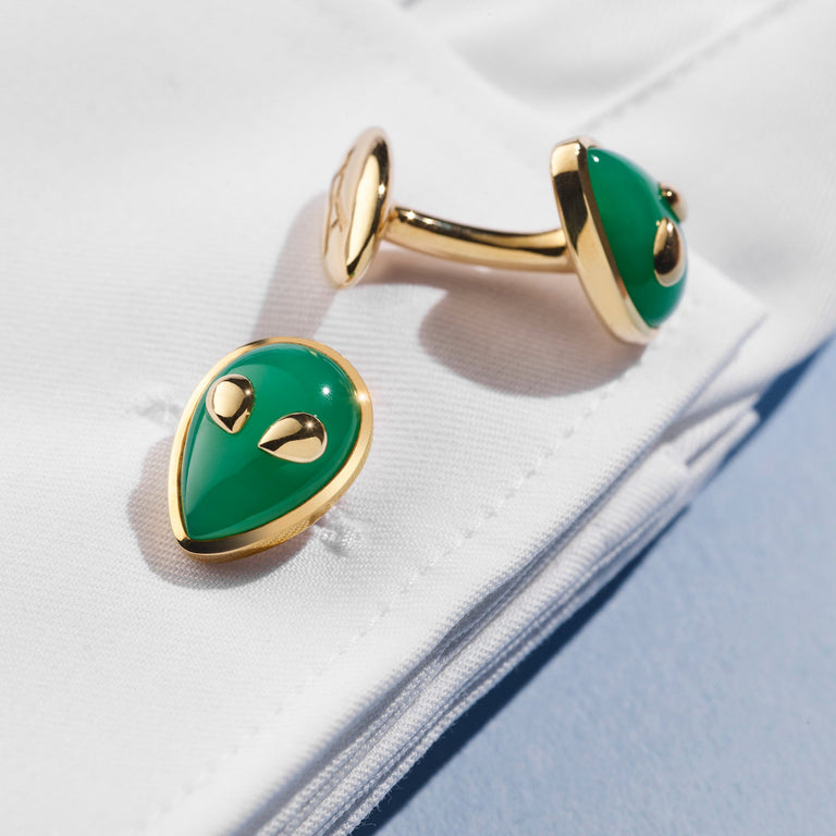Alien Chrysoprase Cufflinks Alien Chrysoprase Cufflinks
