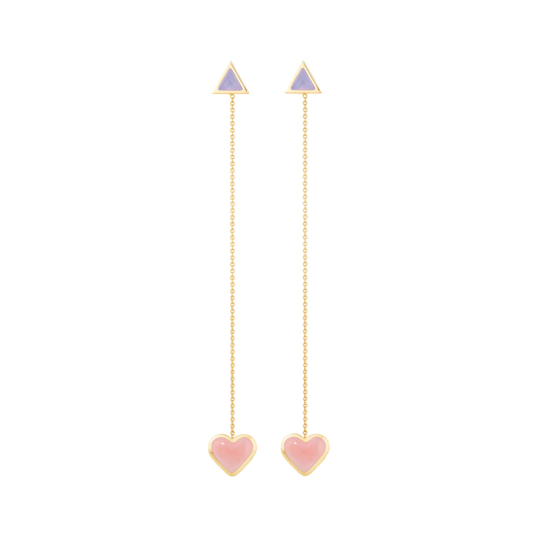Sticker Chain Earrings – Yellow Gold Sticker Chain Earrings – Yellow Gold