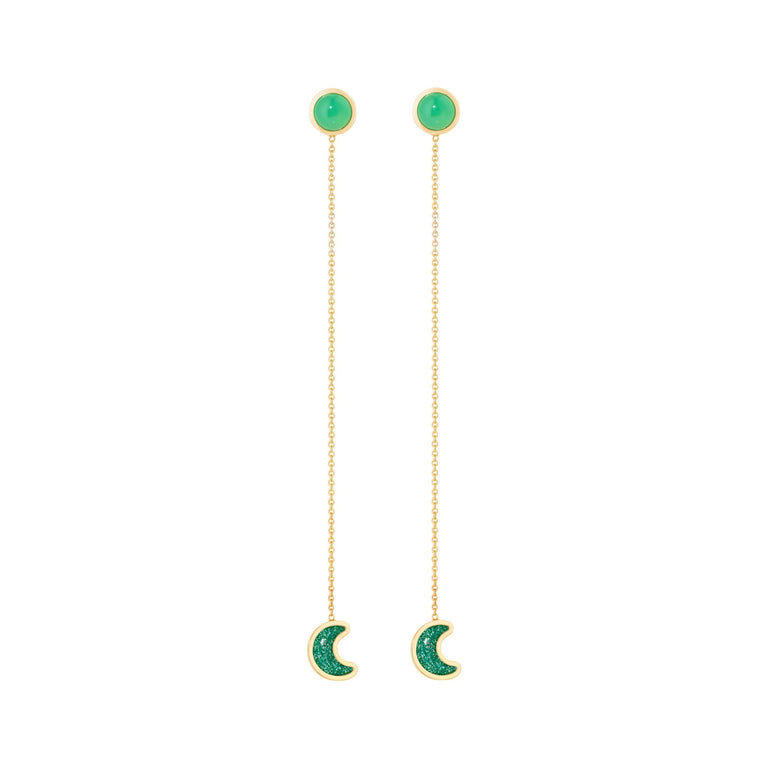 Sticker Chain Earrings – Yellow Gold Sticker Chain Earrings – Yellow Gold