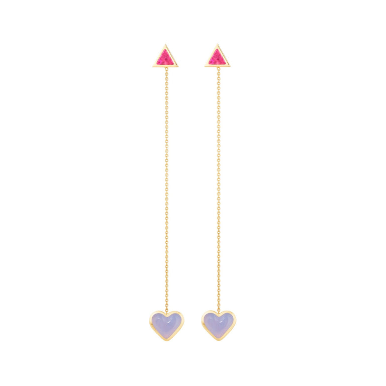 Sticker Chain Earrings – Yellow Gold Sticker Chain Earrings – Yellow Gold