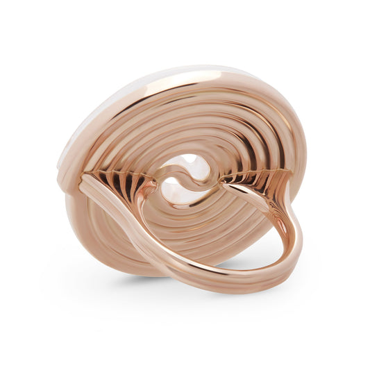 Licorice-ring-stoned-rose-gold-with-milky-quartz-and-diamond