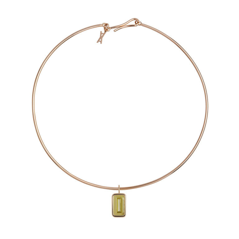 Pfefferminz Choker Apple – Yellow Gold Peridot Pfefferminz Choker Apple – Yellow Gold Peridot