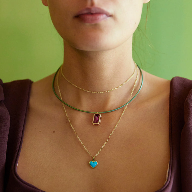 Pfefferminz Pendant Cherry – Rose Gold Rubellite Pfefferminz Pendant Cherry – Rose Gold Rubellite