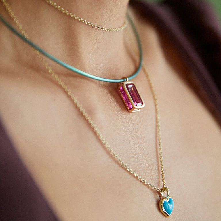 Pfefferminz Pendant Cherry – Rose Gold Rubellite Pfefferminz Pendant Cherry – Rose Gold Rubellite