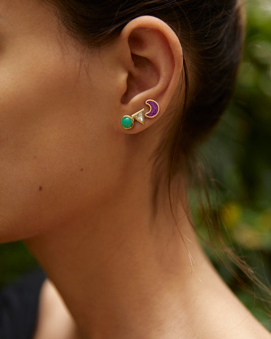 Circle-sticker-studs-rose-gold-with-chrysoprase