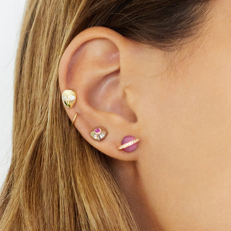 Alien Diamond Earring Studs – Yellow Gold Diamond Alien Diamond Earring Studs – Yellow Gold Diamond