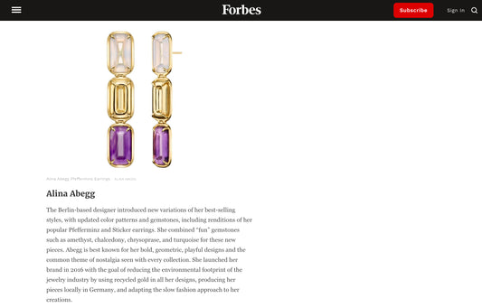 Forbes, United States, June 2022, Mini Rainbow Pfefferminz Earrings