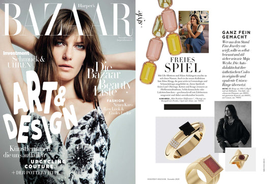 Harper's Bazaar Germany, Germany, October 2020, Mini Rainbow Pfefferminz Earrings