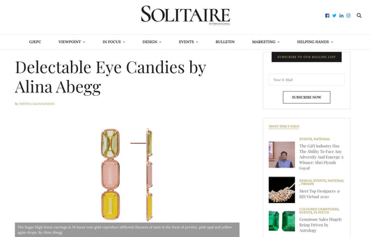 Solitaire, India, June 2021, Mini Rainbow Pfefferminz Earrings