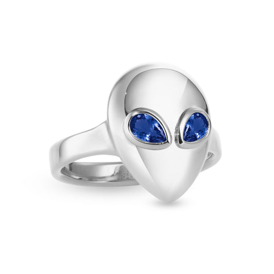 Alien-pinky-ring-white-gold-with-blue-sapphire