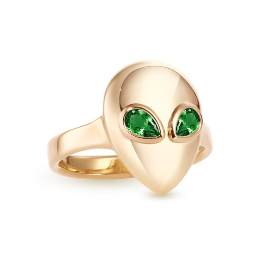 Alien-pinky-ring-yellow-gold-with-tsavorite