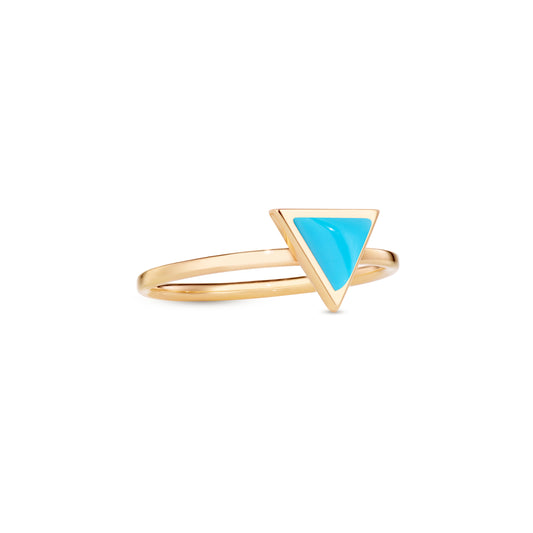 Triangle-sticker-ring-yellow-gold-with-turquoise