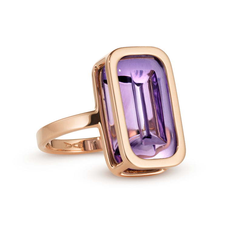 Pink Amethyst Ring in 14K Rose Gold Overlay Sterling Silver 3.00 Ct -  7519991 - TJC