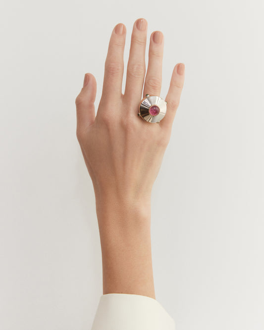 UFO-ring-white-and-rose-gold-with-tourmaline