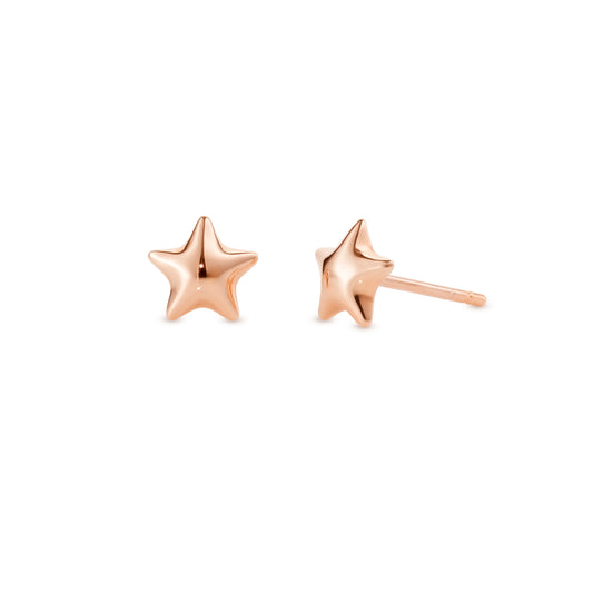 Starfish-bubble-studs-rose-gold