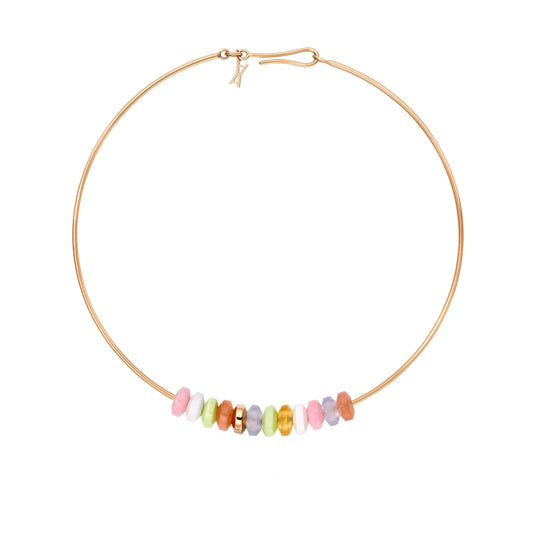 Just-bead-it-choker-rose-gold-with-multiple-candy-beads