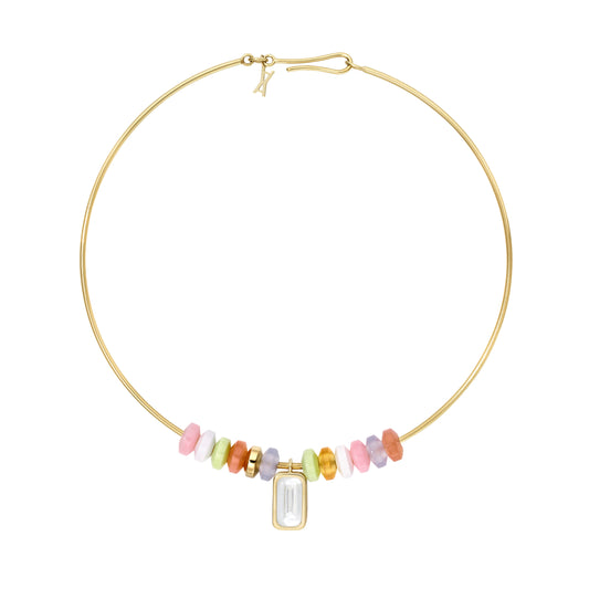 Pfefferminz-choker-mint-yellow-gold-with-rock-crystal-and-candy-beads