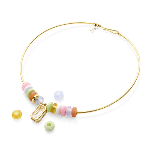 Pfefferminz-choker-mint-yellow-gold-with-rock-crystal-and-candy-beads