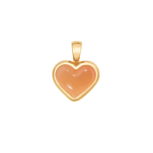 Love-sticker-charm-yellow-gold-with-orange-moonstone