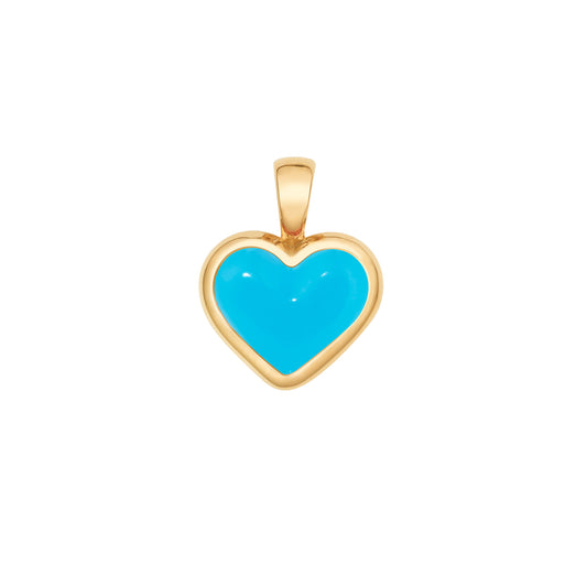 Love-sticker-charm-yellow-gold-with-turquoise