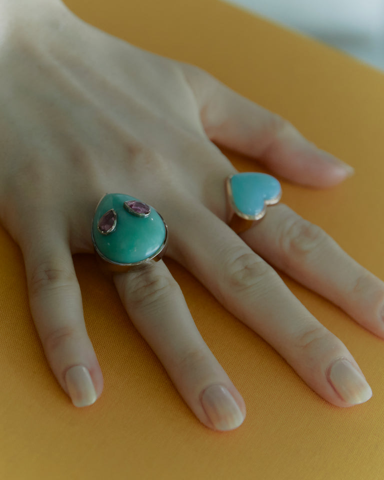 Neli Mothiram Pink With White Stones Finger Ring Buy Online