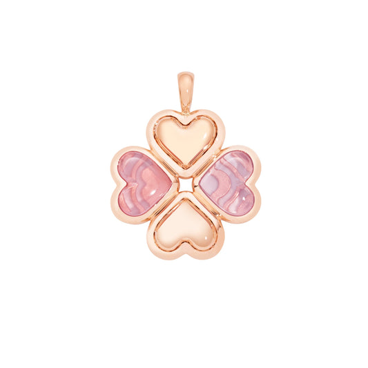 Lucky-charm-pendant-rose-gold-with-lavender-quartz-and-rose-quartz