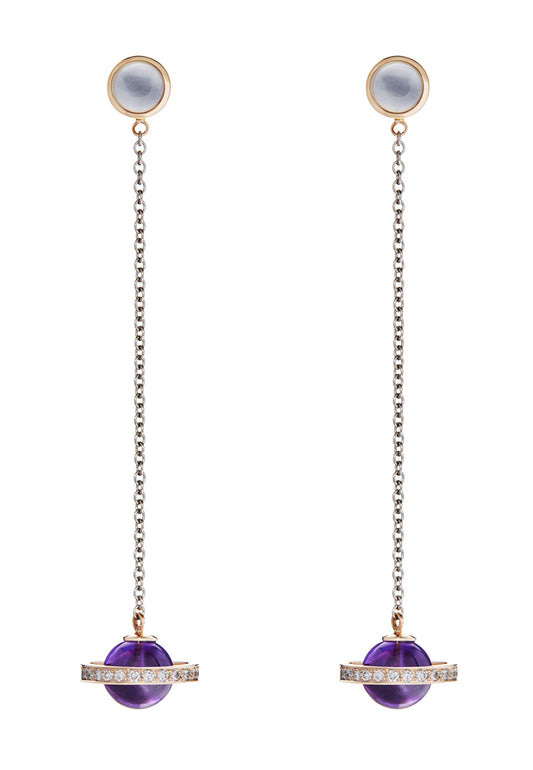 Saturn-chains-rose-and-white-gold-with-iolite-moonstone-and-diamond